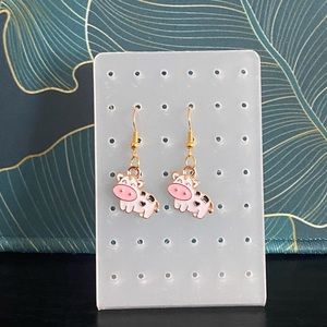 Cow dangle earrings